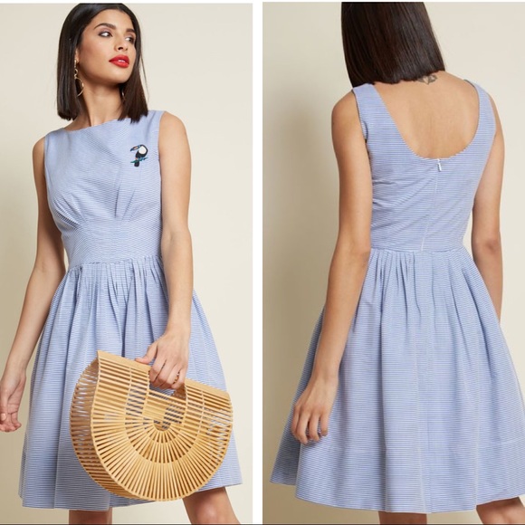 Modcloth Dresses & Skirts - Emily and Fin Day Off Darling A-Line Dress Stripes